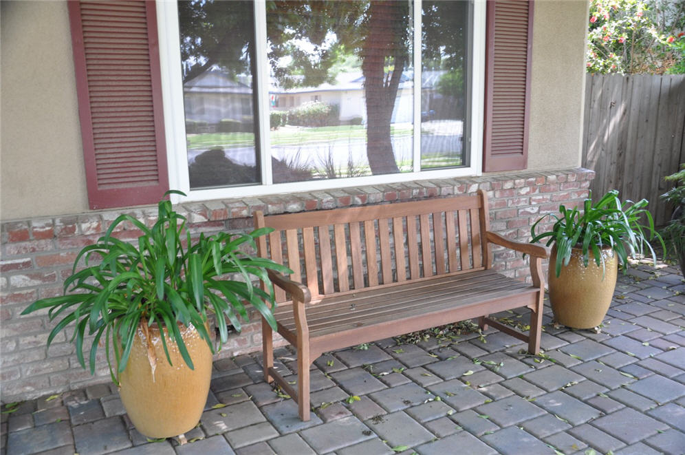 Bench and Twin Urns
