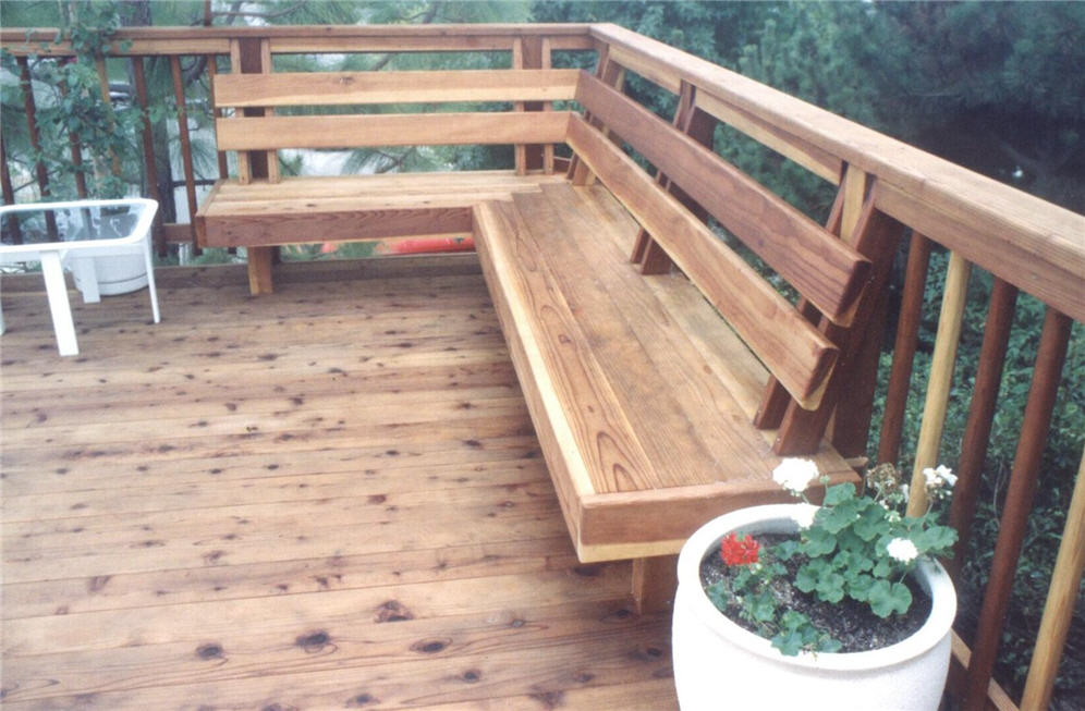 Deck Benches with Backs Plans