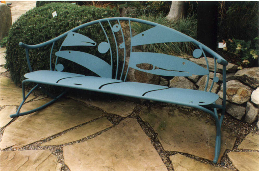 Modern Metal Bench