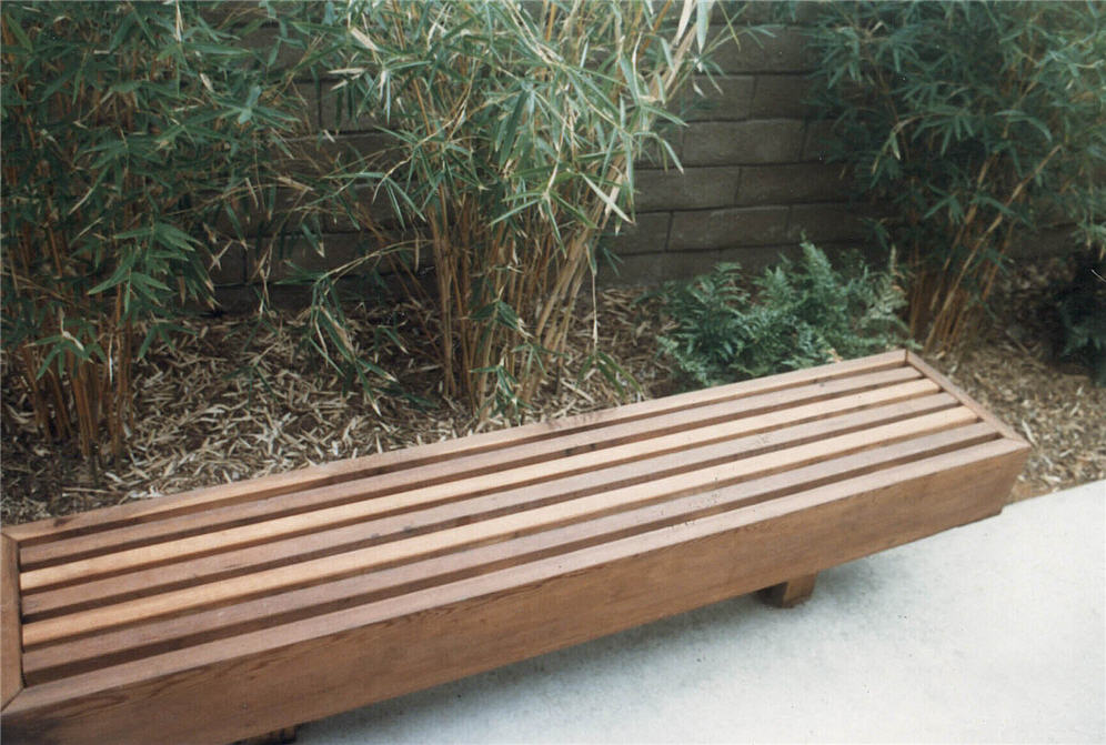 Elegant Redwood Bench