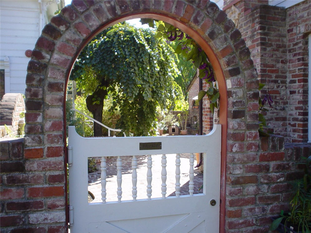 Victorian Half Gate with Brick Pergola