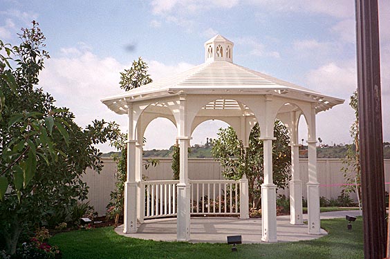 Large White Octogon Gazebo